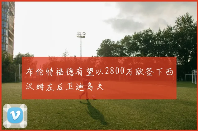 布伦特福德有望以2800万欧签下西汉姆左后卫迪乌夫